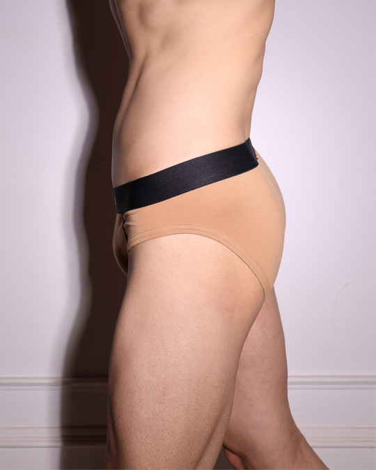 Gentleman's Edge Brief, tan (black waistband), photo 1