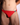 Metal Mark Brief Hook Buckle / Silver x Red