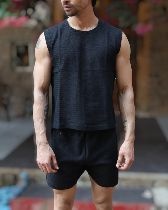 Aegis Knit Tank and Shorts, black, photo 1