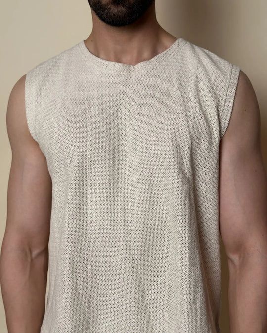 Aegis Knit Tank, ivory cream, photo 1