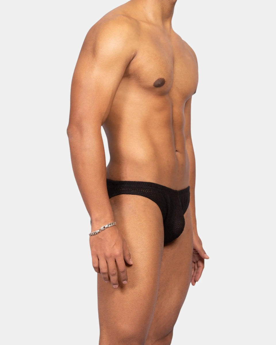Knit Crochet Brief, black, photo 2