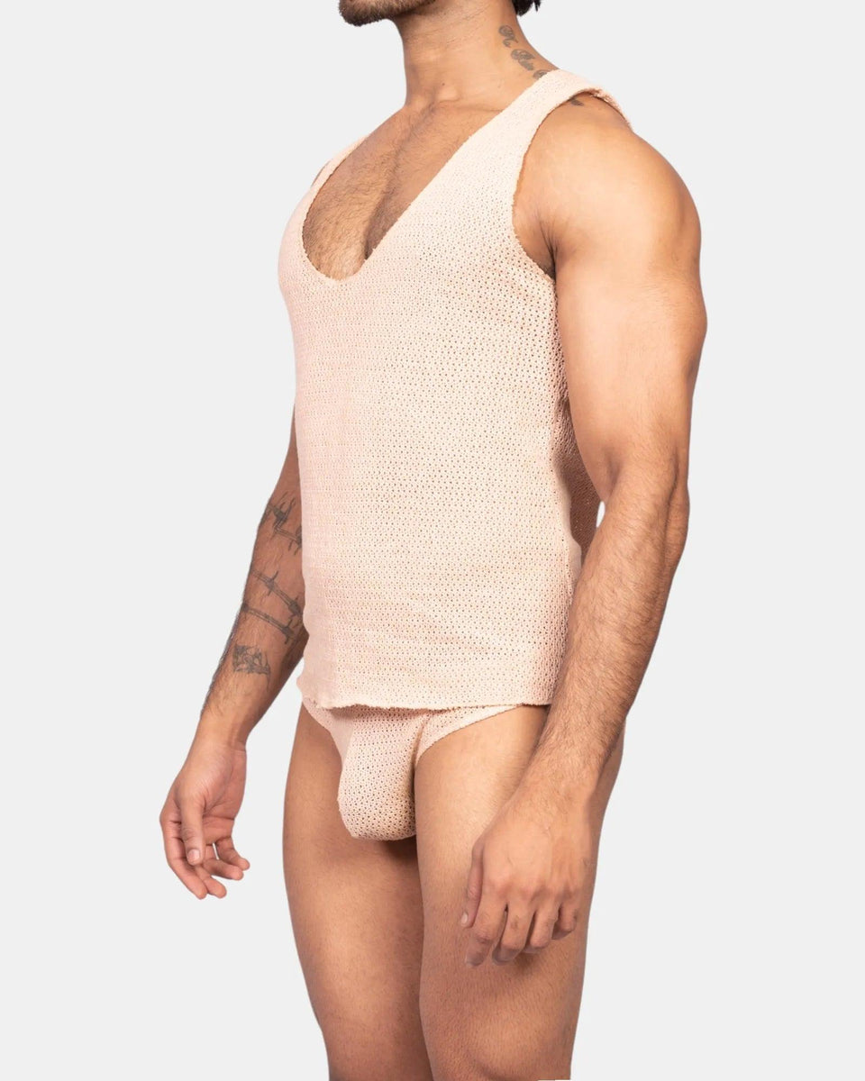Knit Crochet Tank, ivory cream, photo 5