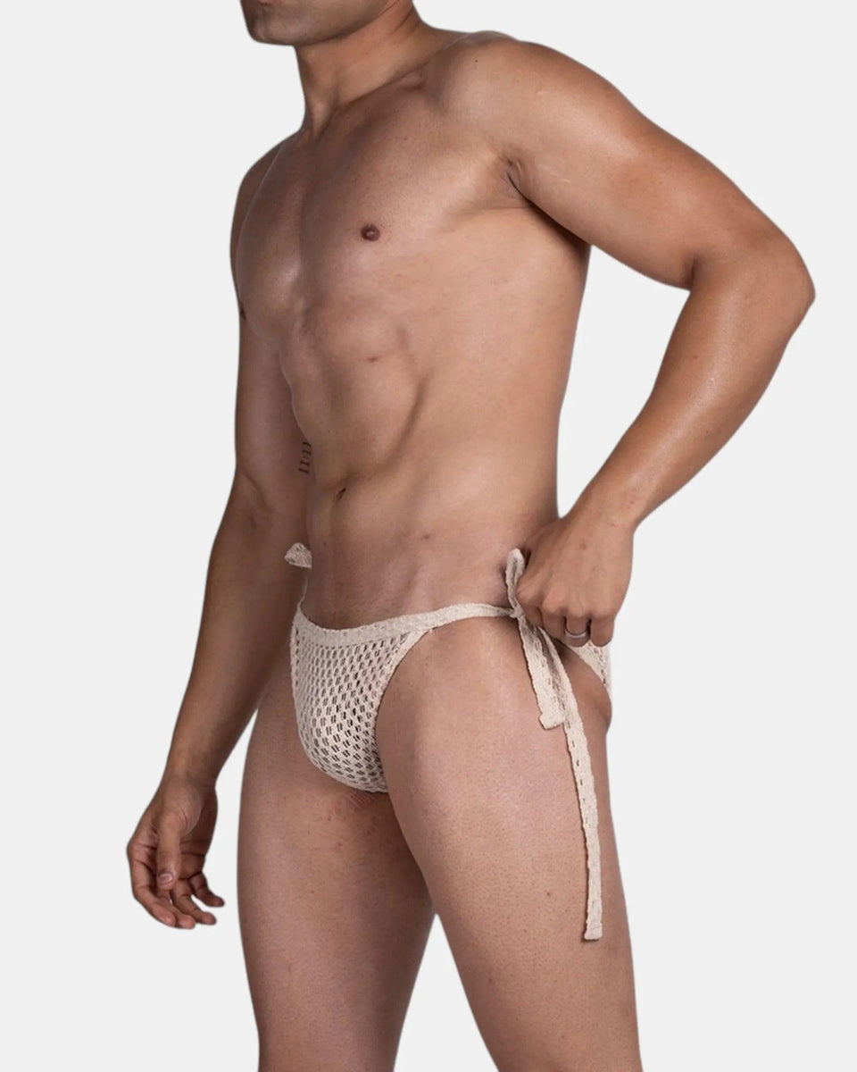 Crochet Tie Brief, ivory cream, photo 5
