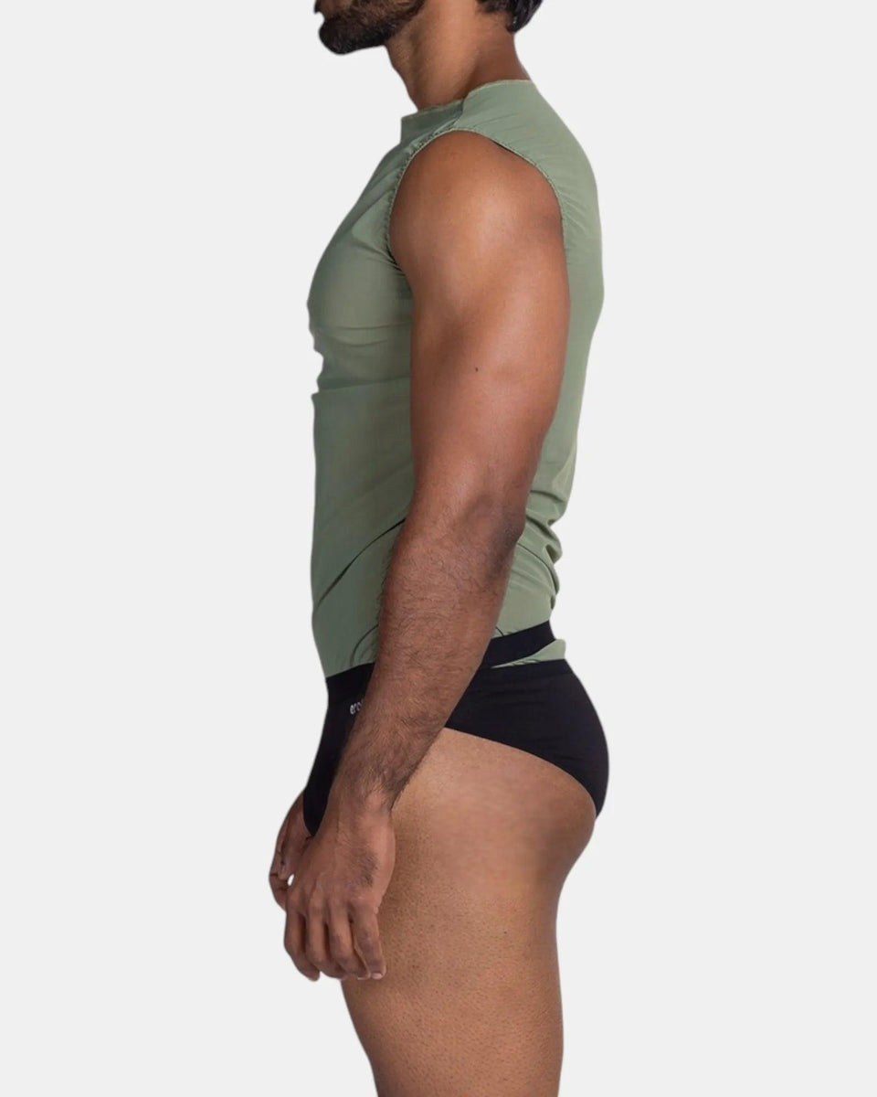 Olokun Wrinkled Tank, seaweed green, photo 4