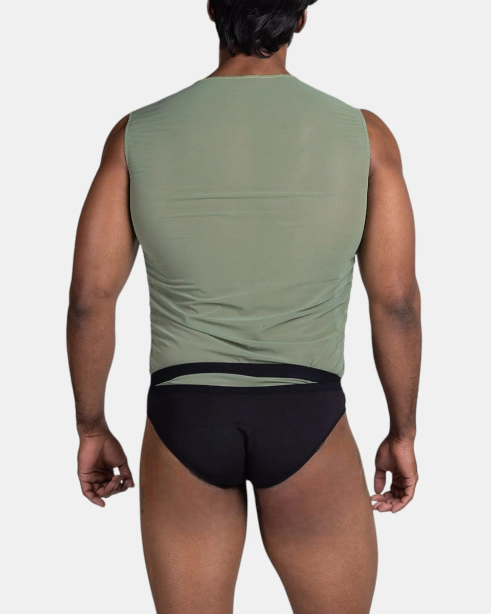 Olokun Wrinkled Tank, seaweed green, photo 3
