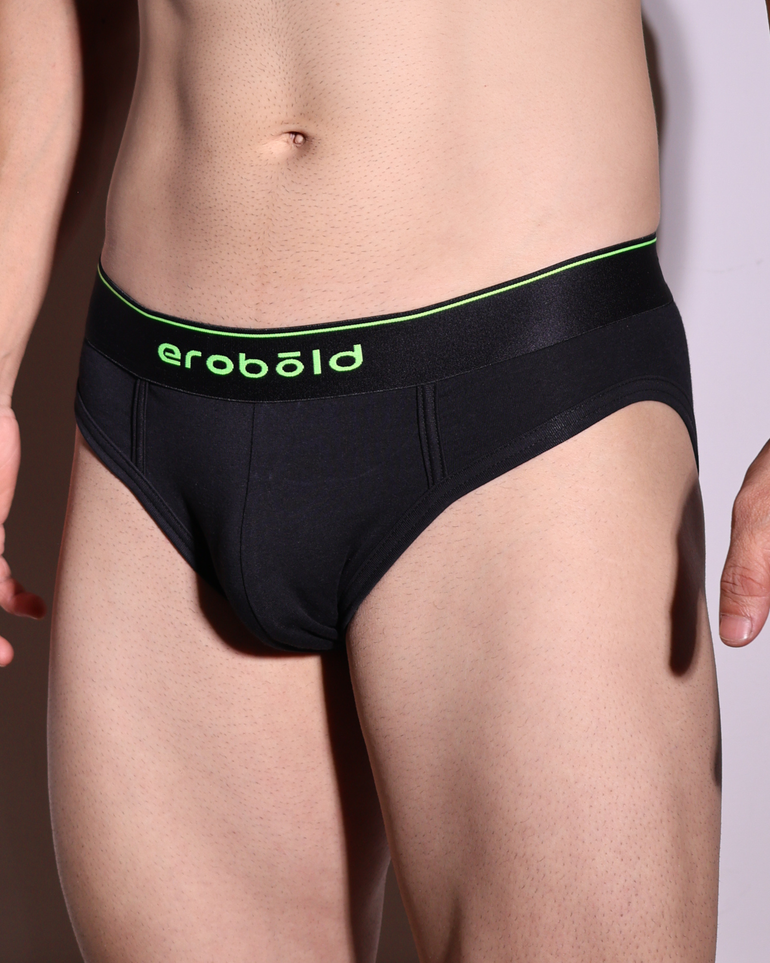 Gentleman's Edge Brief, black (neon green), photo 1