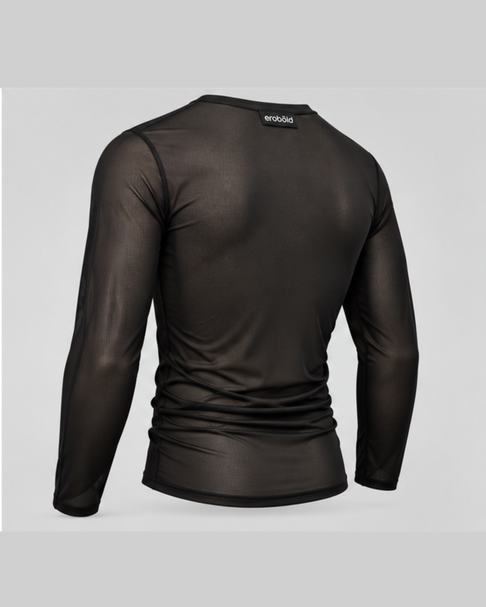 Henley Mesh Tee, black, photo 5