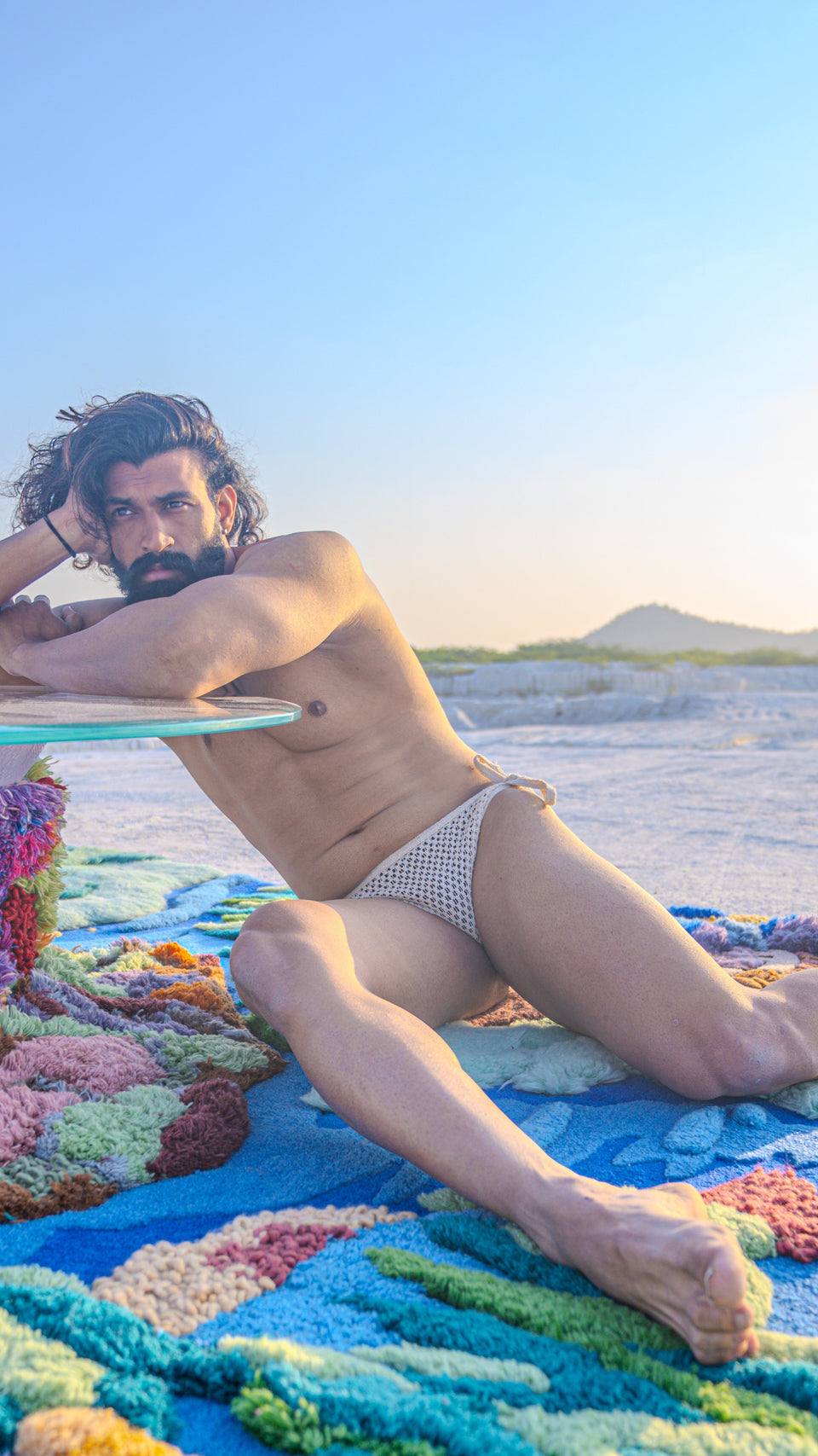 Crochet Tie Brief, ivory cream, photo 3