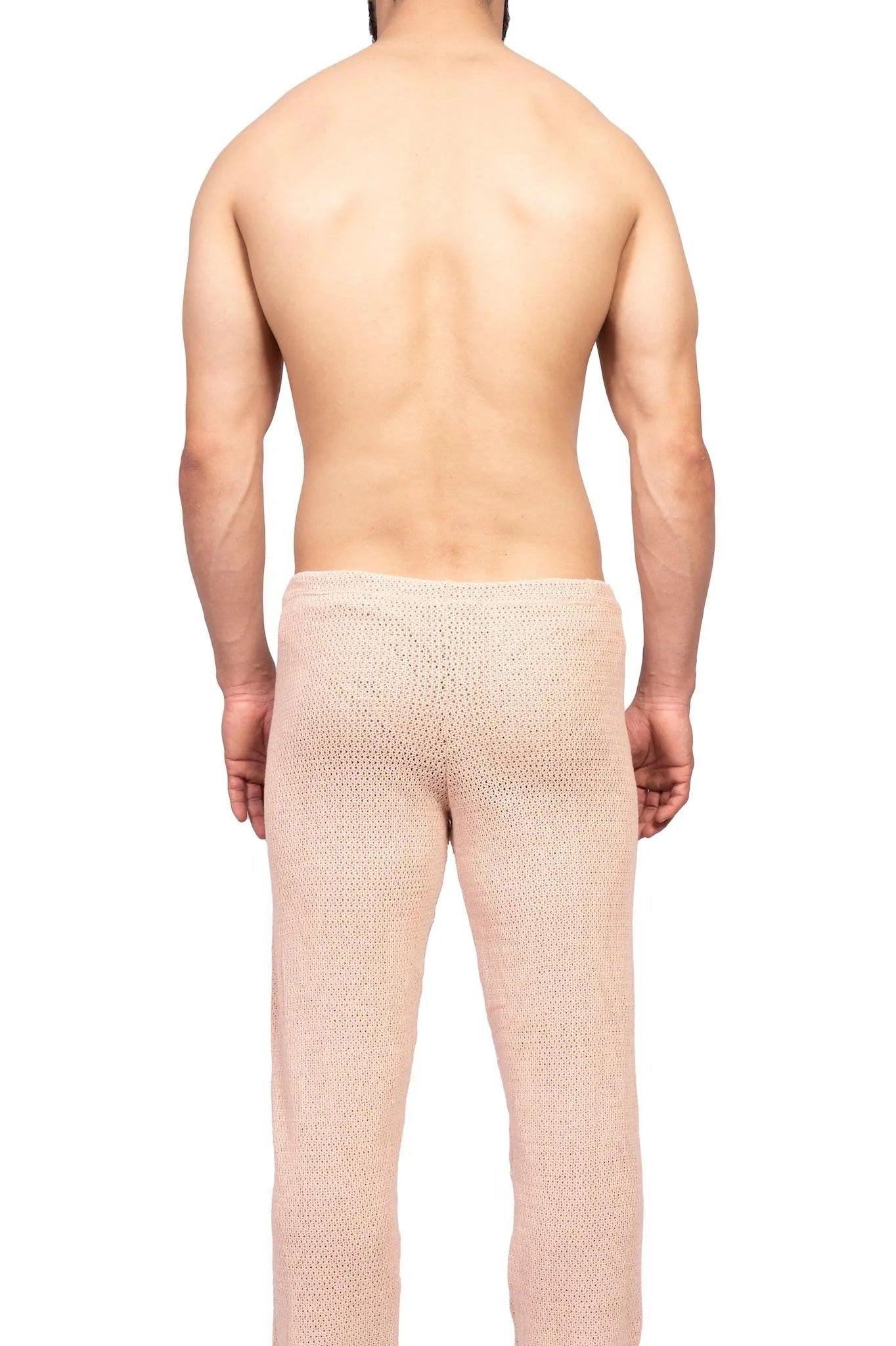 Knitted Crochet Pants - Ivory Cream - Erobold - 