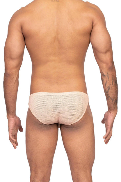 Knitted Crochet Brief - Ivory Cream - Erobold - 