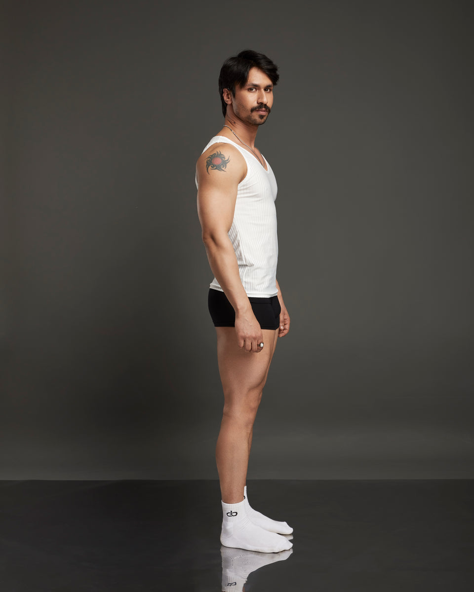 Ribbed Tank, white, photo 3