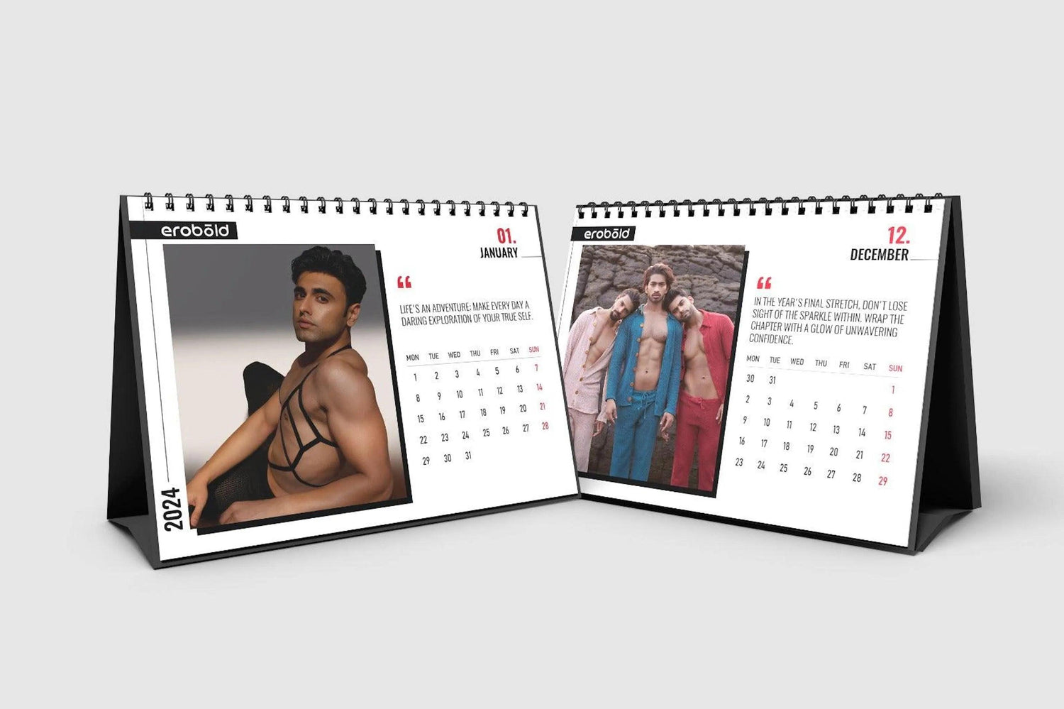 Erobold Fashion Calendar Merchandise Year 2024 - Bold Men Calendar