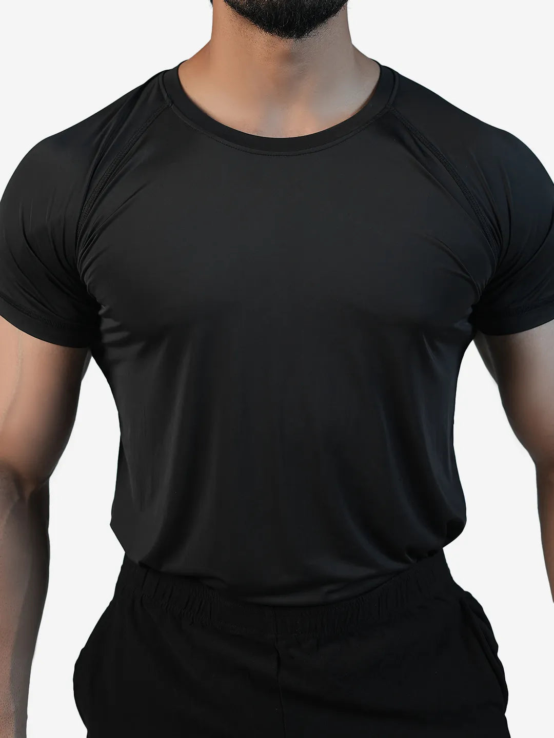 Erobold SleekFit Active Gym T-shirt for Men - Black - 