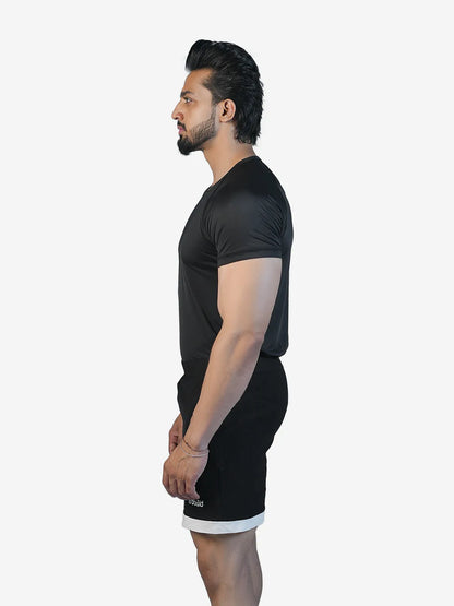 Erobold SleekFit Active Gym T-shirt for Men - Black - 