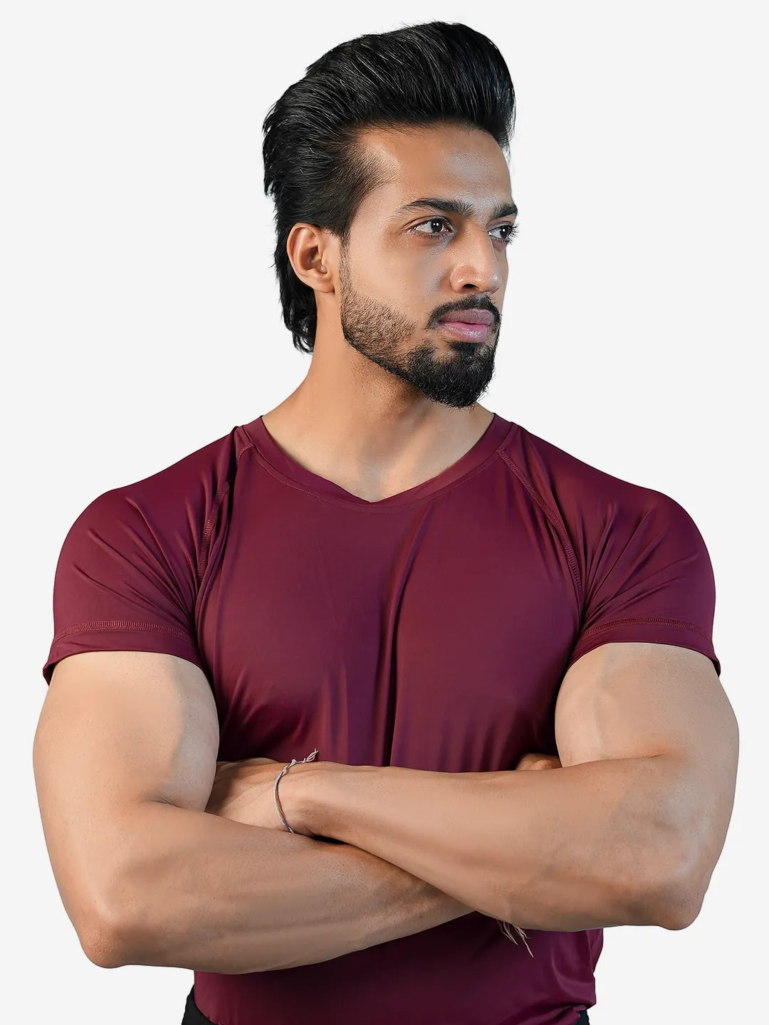 Erobold SleekFit Active Gym T-shirt for Men - Maroon - 