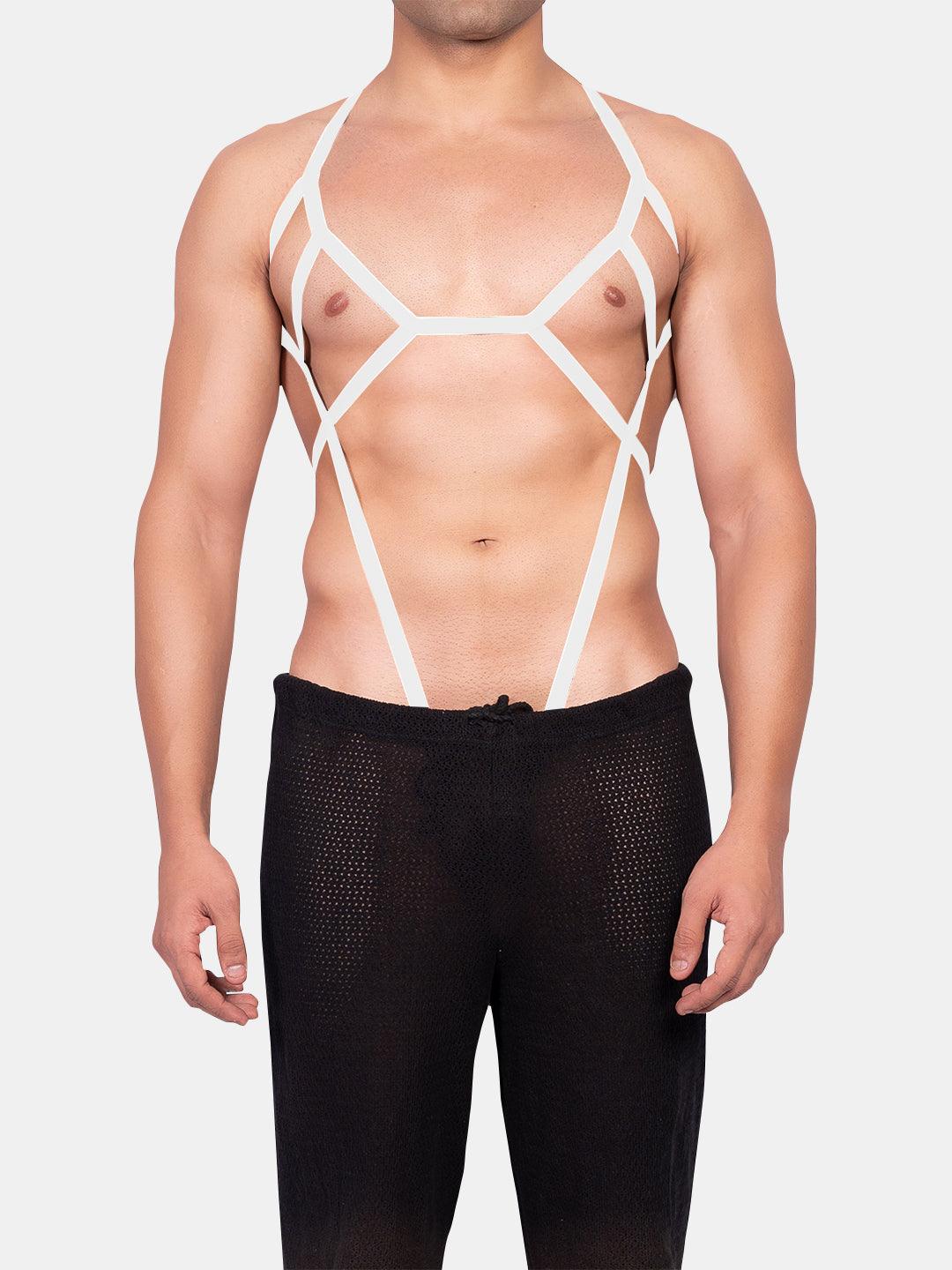 Body Harness - Accessory - Spider Suit - White - Erobold - 