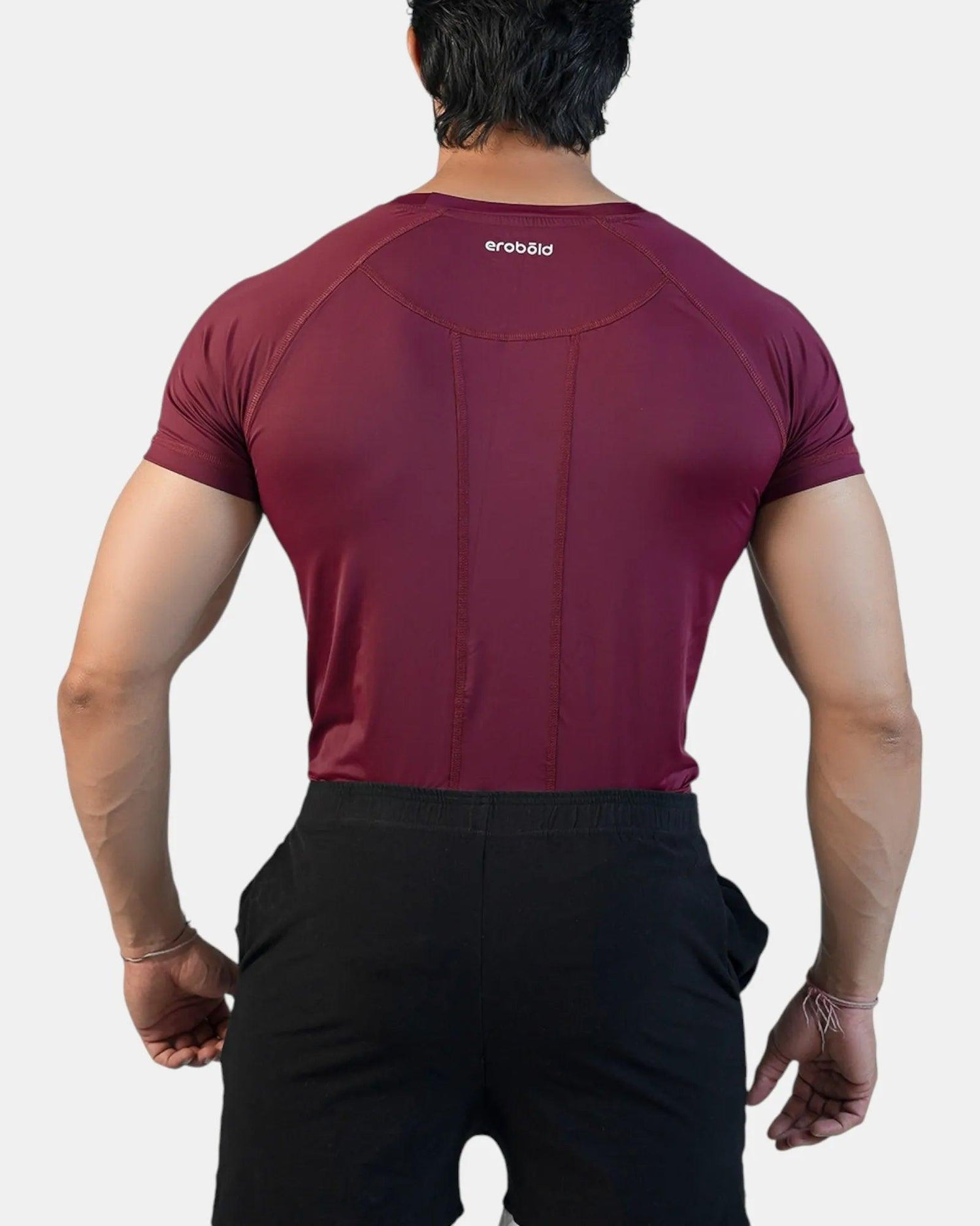 Conquer SleekFit Active T-shirt | Maroon