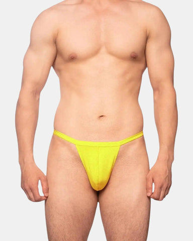 Classic Cotton Thong | Lemon