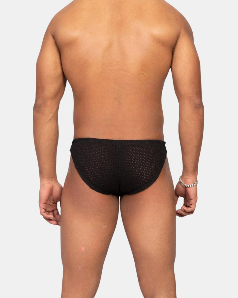 Knit Crochet Brief, black, photo 3