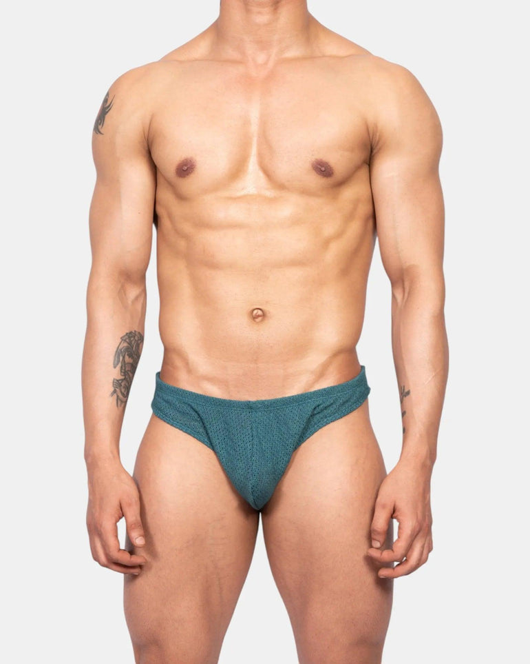 Knit Crochet Brief, teal green, photo 1