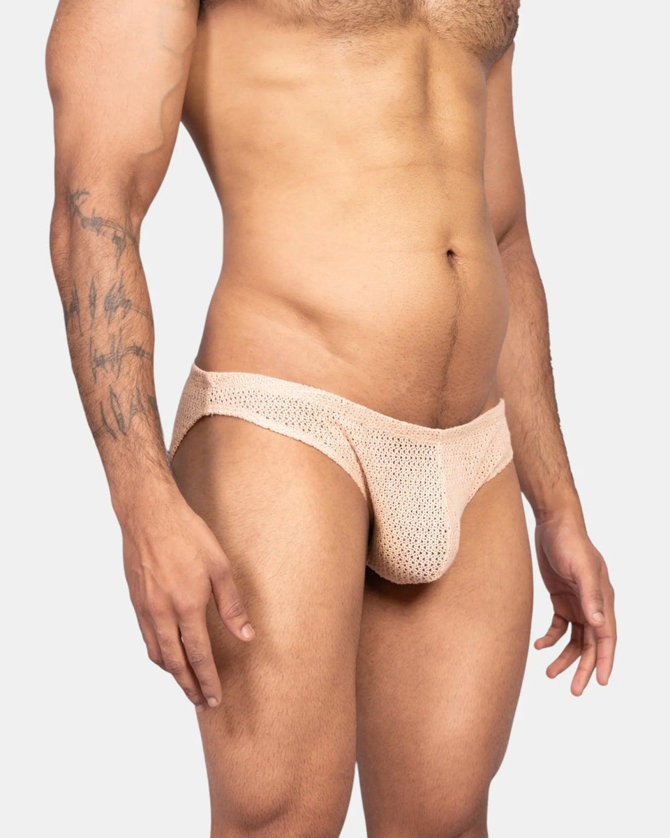 Knit Crochet Brief, ivory cream, photo 2