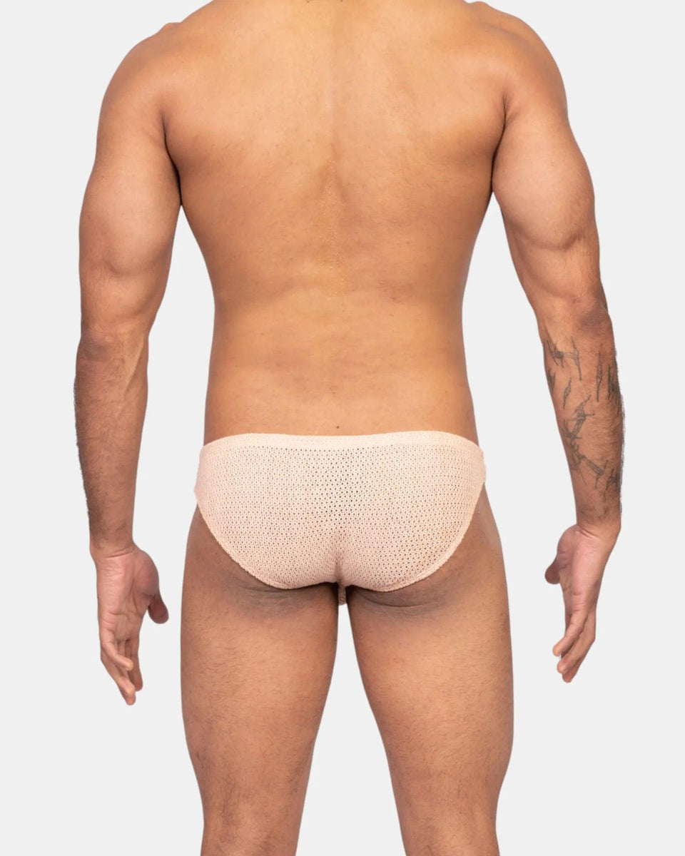 Knit Crochet Brief, ivory cream, photo 4