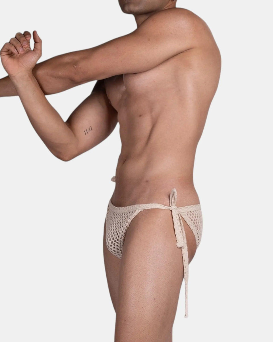 Crochet Tie Brief, ivory cream, photo 9