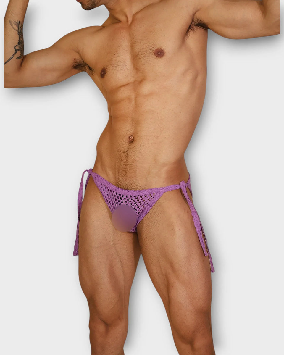 Crochet Tie Brief, lavender, photo 1
