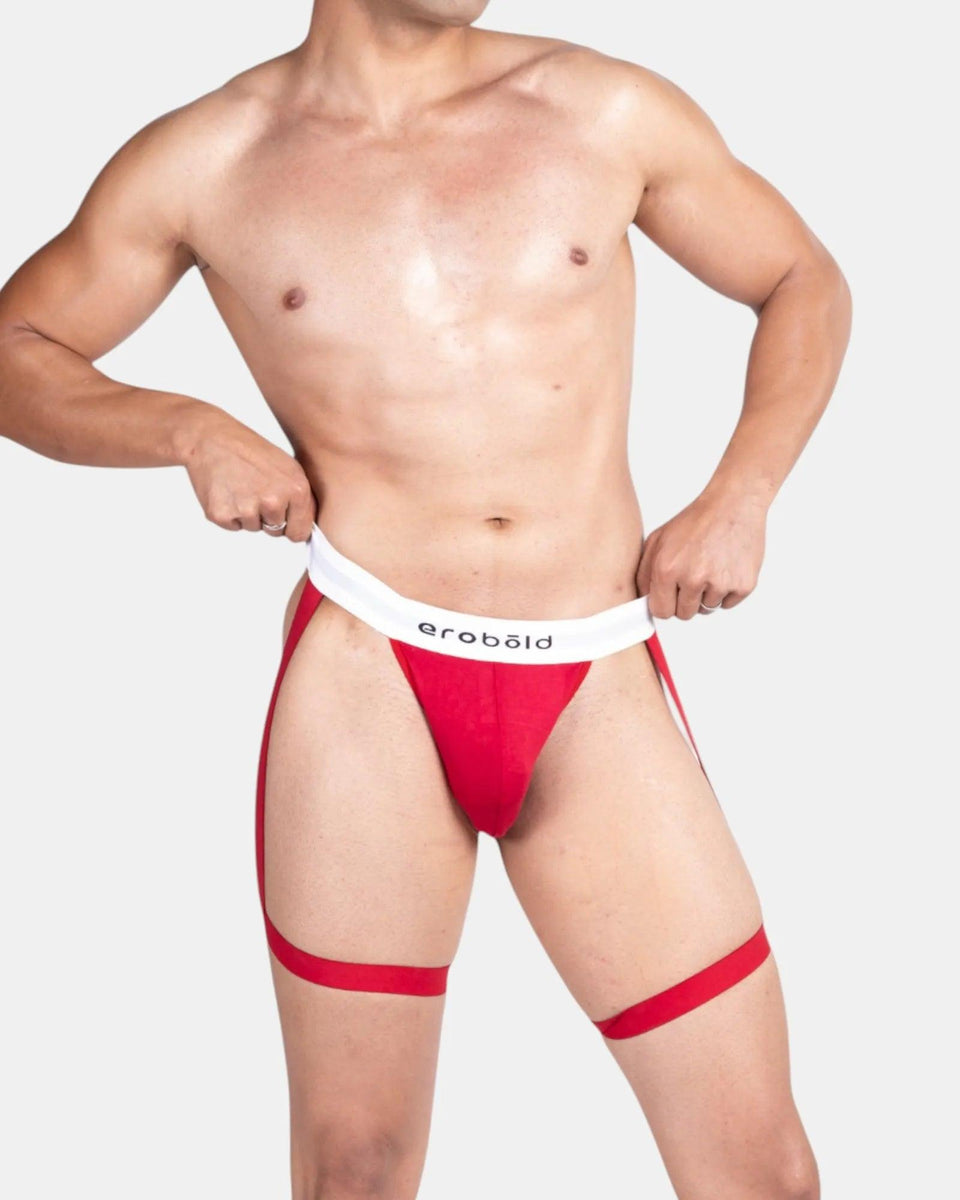 Thigh Harness Thong, red, photo 2