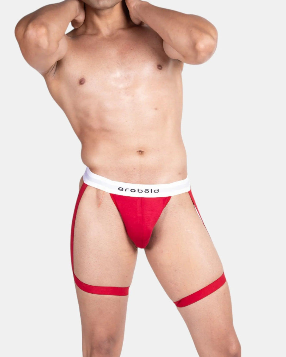 Thigh Harness Thong, red, photo 3