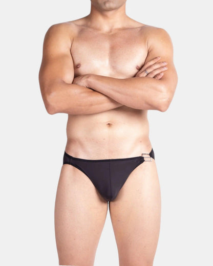 Metal Mark Brief | Boxy Silver | Black