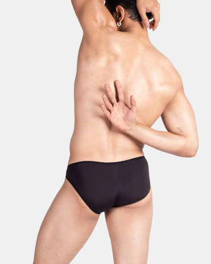 Metal Mark Brief | Boxy Silver | Black