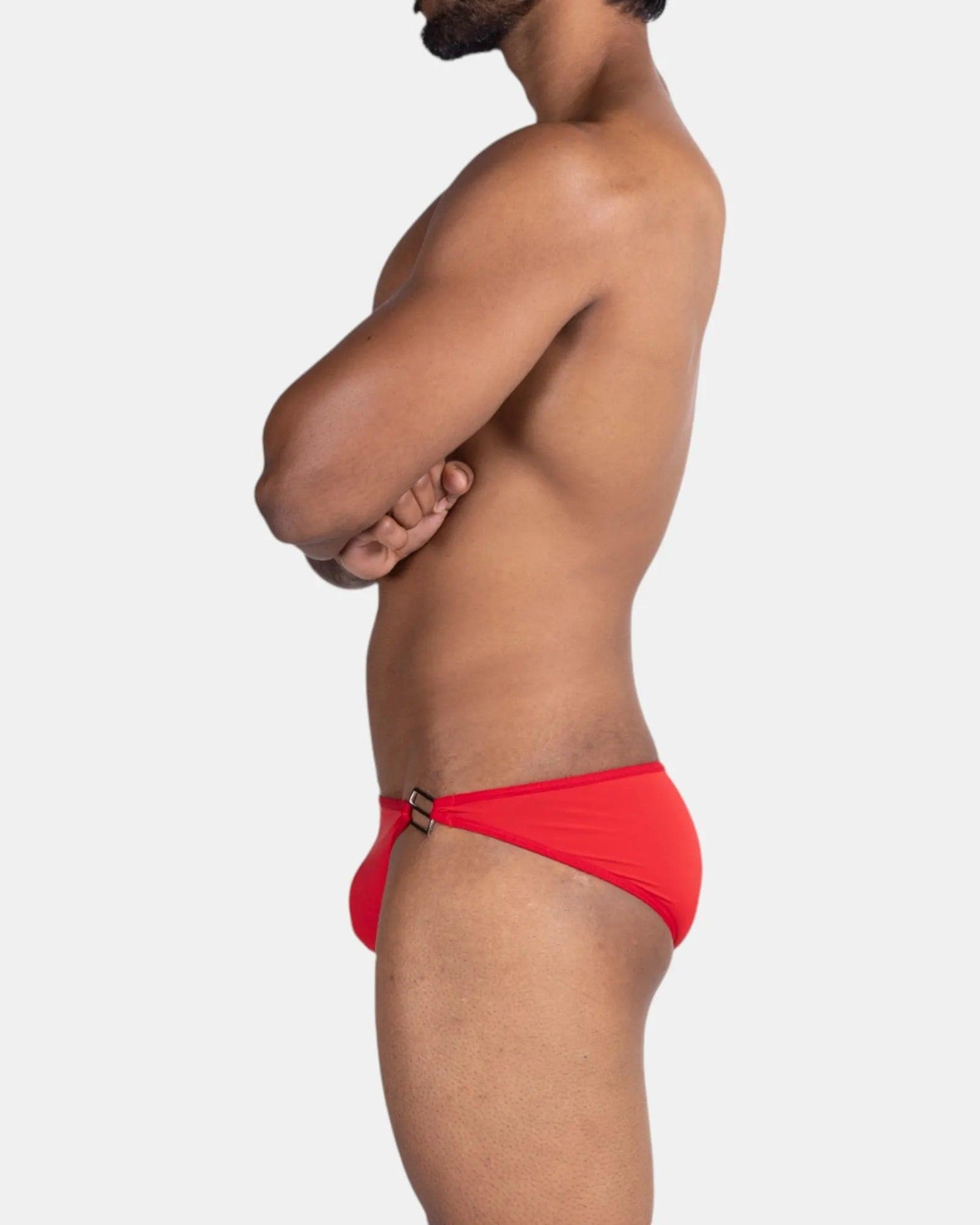 Metal Mark Brief | Boxy Silver | Red