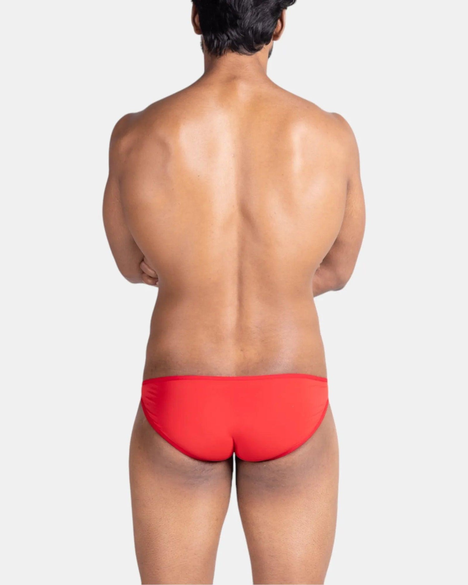 Metal Mark Brief | Boxy Silver | Red