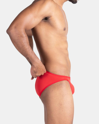 Metal Mark Brief | Boxy Silver | Red