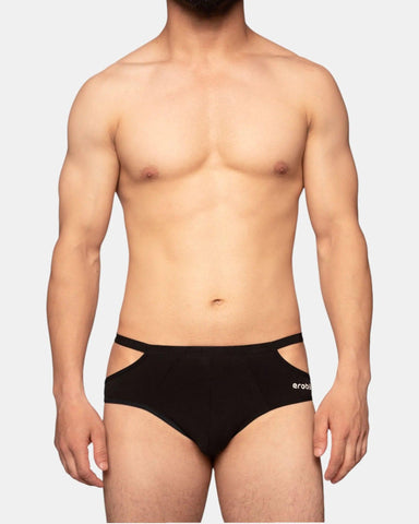 Slits On Sides Brief | Black