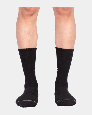 Obsidian Noir Designer Socks | Black