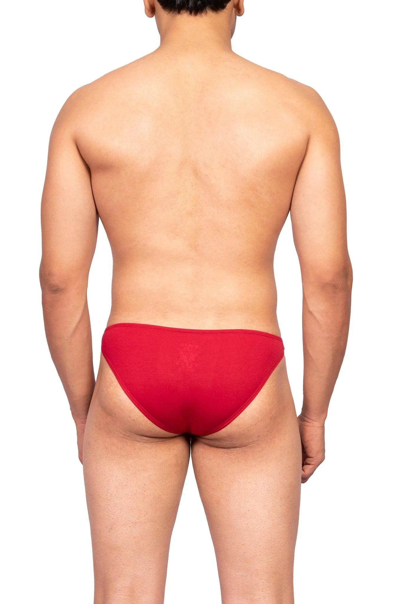 Briefs - Grab By Elastic Brief Crimson Red - Crimson Red - Erobold - 