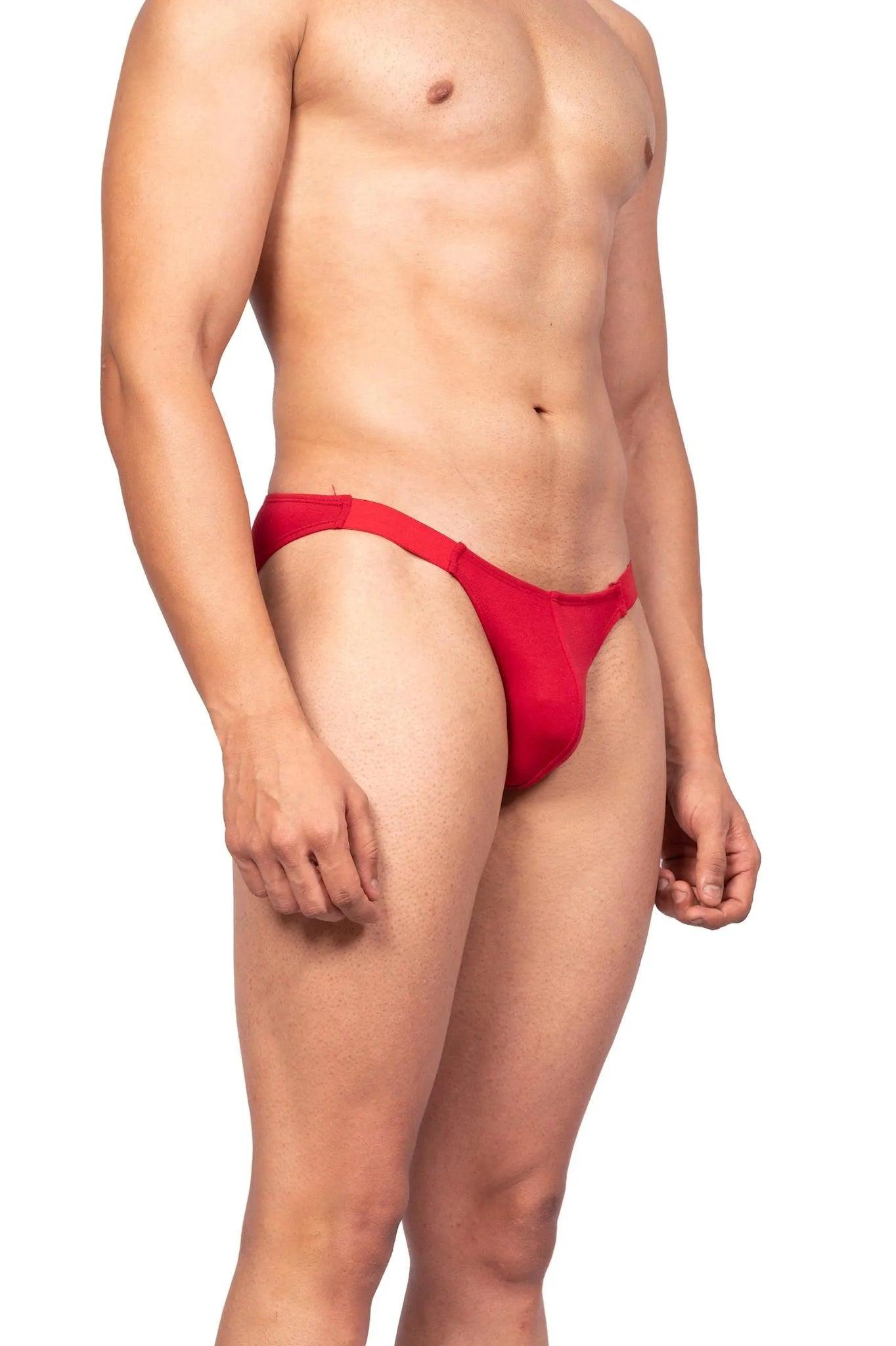 Briefs - Grab By Elastic Brief Crimson Red - Crimson Red - Erobold - 