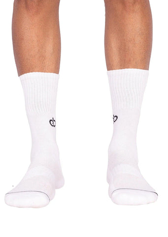 Pure Elegance Designer Socks | White