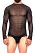 Mesh - Sheer Seduction T-shirt Black - Black - Erobold - 