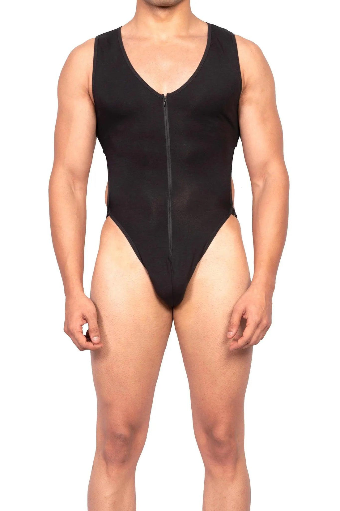Bodysuit - Zipper Frontline Bodysuit Black - Black - 